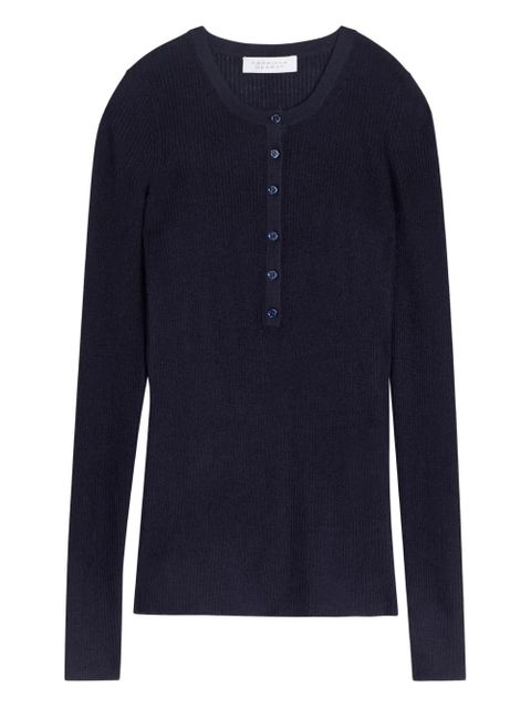 Gabriela Hearst Julian Henley knitted top - Blue - zdjęcie produktu nr 1