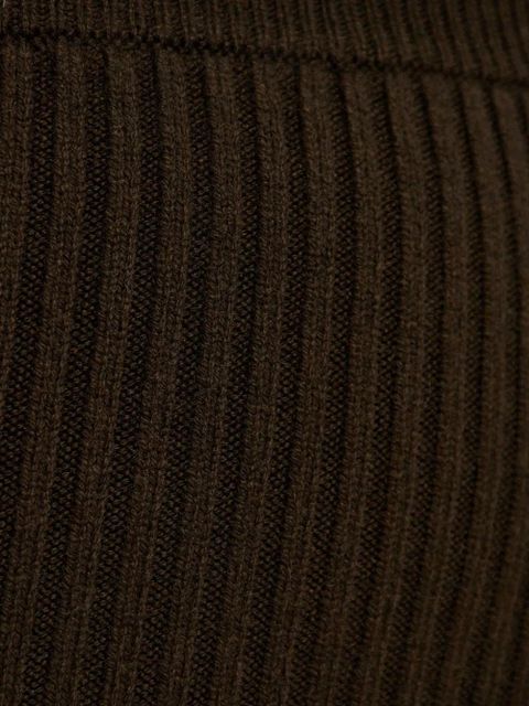 Max Mara Boris ribbed midi skirt - Brown