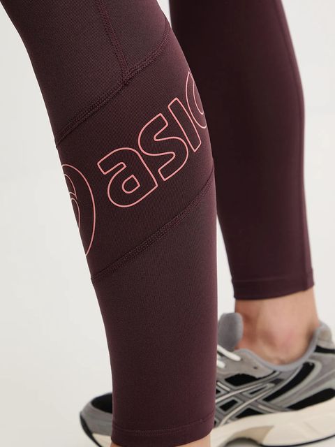 Asics legginsy ASICS LOGO damskie kolor fioletowy z nadrukiem 2032C943.600