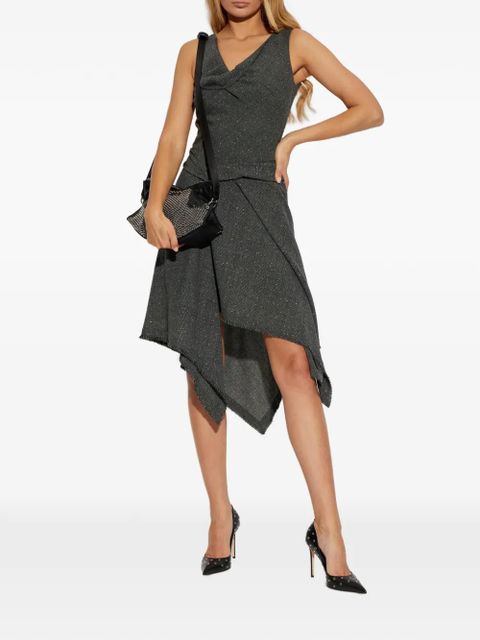 Alexander McQueen sleeveless asymmetrical dress - Grey - zdjęcie produktu nr 2