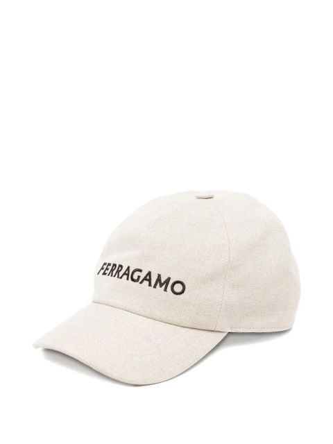 Ferragamo embroidered-logo baseball cap - Neutrals - zdjęcie produktu nr 1