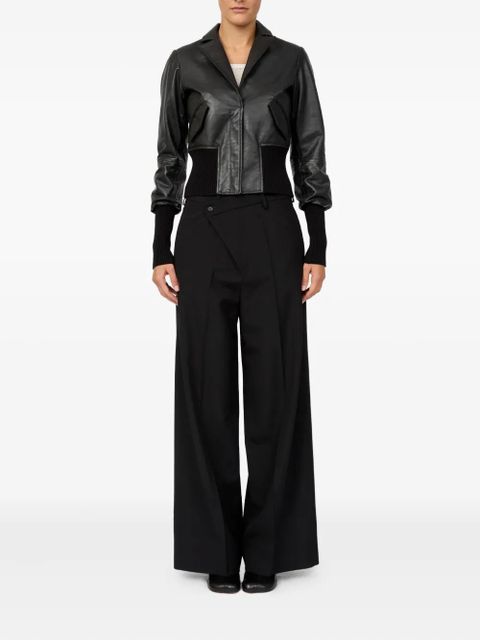 MM6 Maison Margiela leather jacket - Black