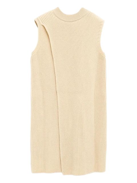 Jil Sander ribbed sleeveless vest - Neutrals - zdjęcie produktu nr 2