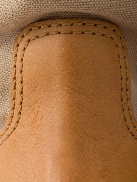 Prada leather and canvas boots - Neutrals