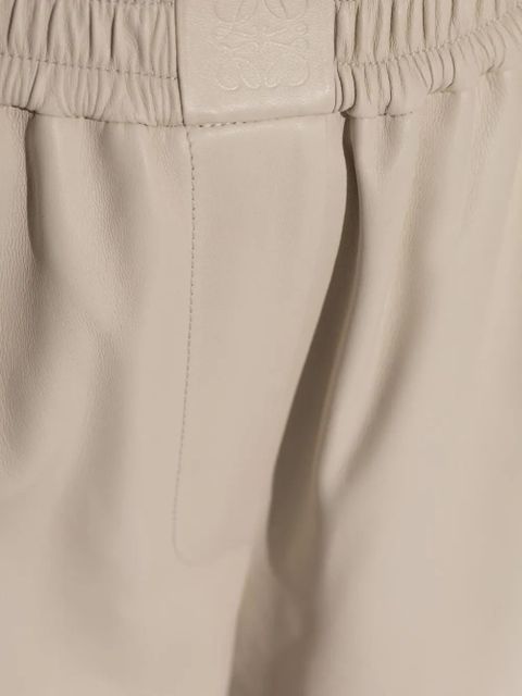 LOEWE cropped leather trousers - Neutrals