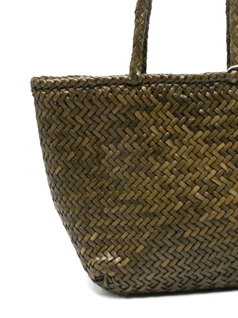 DRAGON DIFFUSION Small Grace basket woven satchel - Green