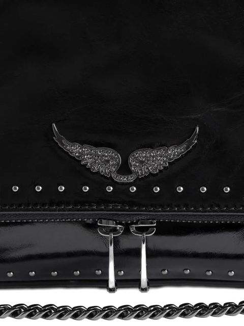 Zadig&Voltaire Rocky II studs leather shoulder bag - Black