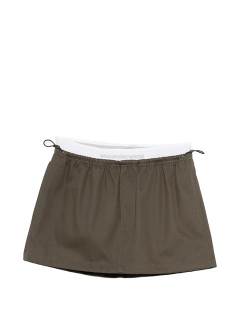 Alexander Wang logo elastic mini skirt - Green - zdjęcie produktu nr 1