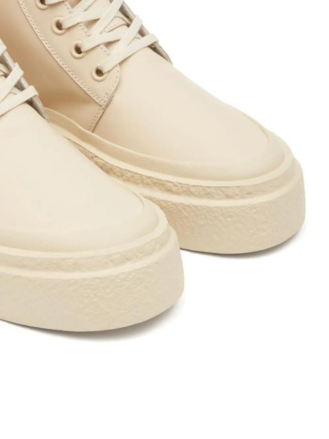 MM6 Maison Margiela lace-up leather sneakers - Neutrals