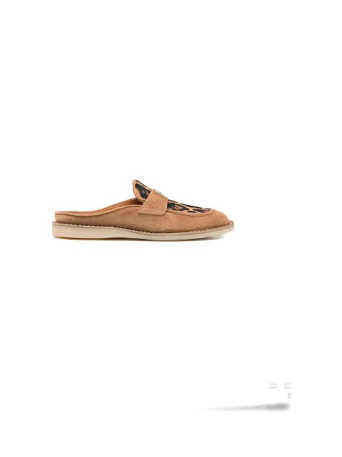 Dolce & Gabbana logo leopard-print mules - Neutrals - zdjęcie produktu nr 1