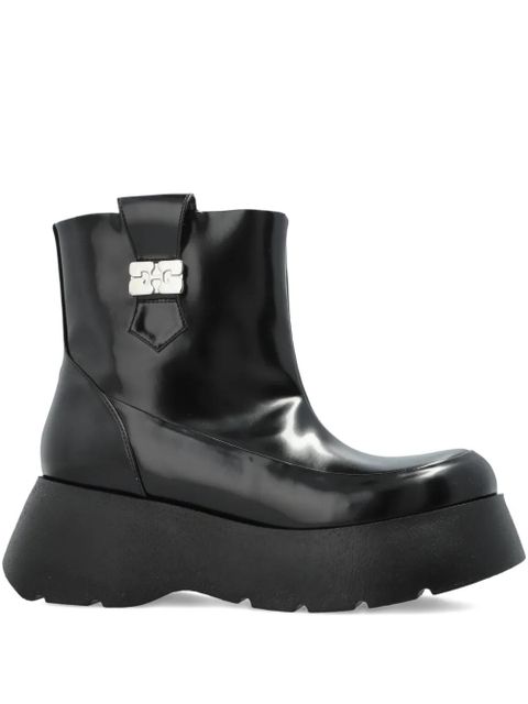 GANNI buckle platform boots - Black - zdjęcie produktu nr 1