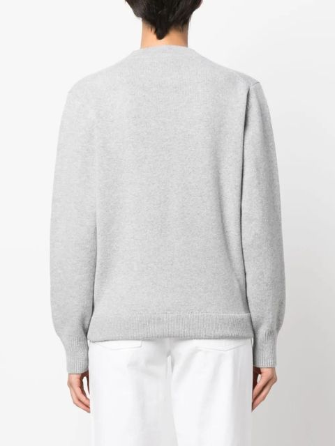 FENDI crew-neck wool-blend jumper - Grey