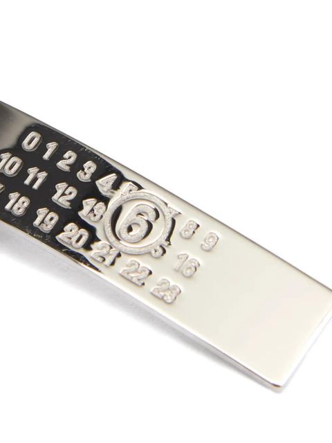 MM6 Maison Margiela Numbers-engraved hairclip - Silver