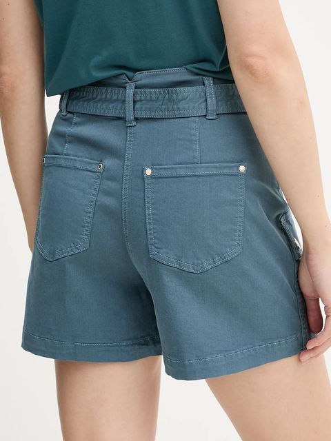 Morgan szorty damskie kolor turkusowy gładkie high waist SHITITO - zdjęcie produktu nr 2