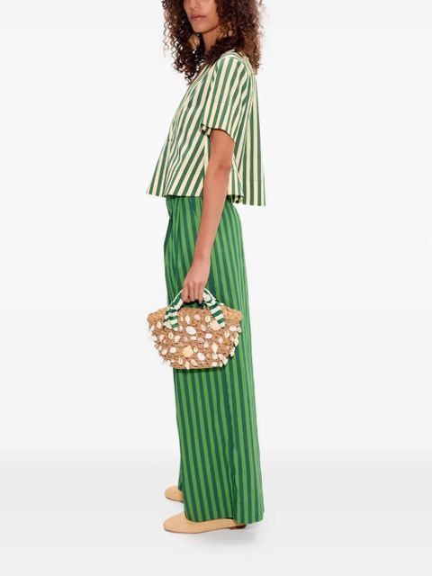 Simon Miller striped V-neck top - Green - zdjęcie produktu nr 2