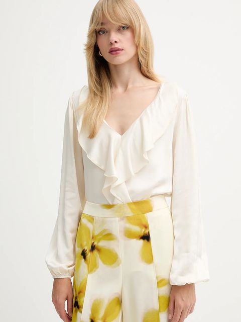 Fracomina bluzka damska kolor beżowy gładka FS25WT1005W45101 - zdjęcie produktu nr 1