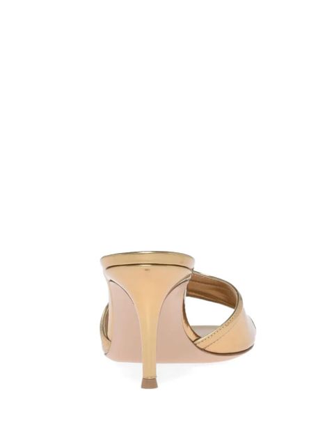 Gianvito Rossi 70mm Lucrezia metallic-effect sandals - Gold