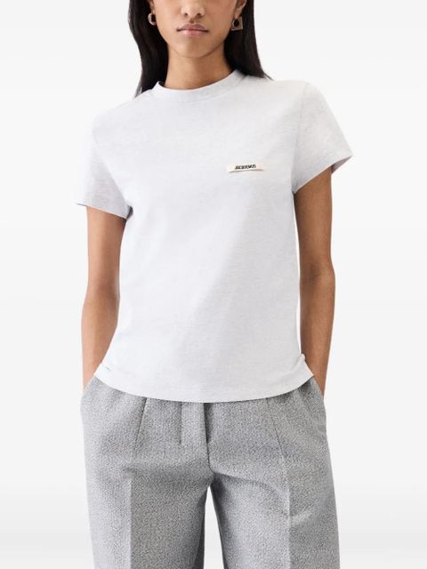 Jacquemus logo-embroidered t-shirt - Grey