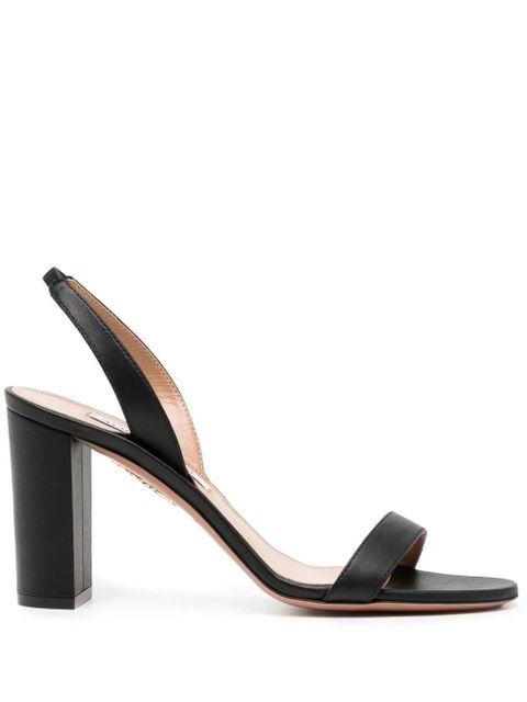 Aquazzura 95mm open-toe leather sandals - Black - zdjęcie produktu nr 1