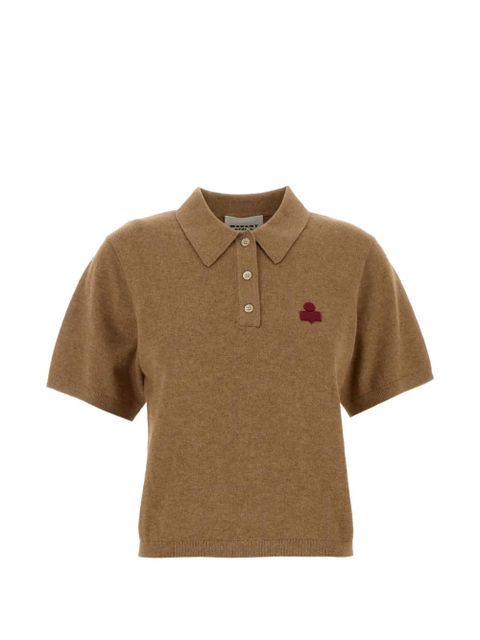 MARANT ÉTOILE cotton polo shirt - Brown - zdjęcie produktu nr 1