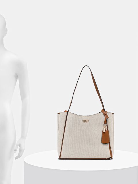 Guess torebka NICOLETTE kolor beżowy HWAG96 62230