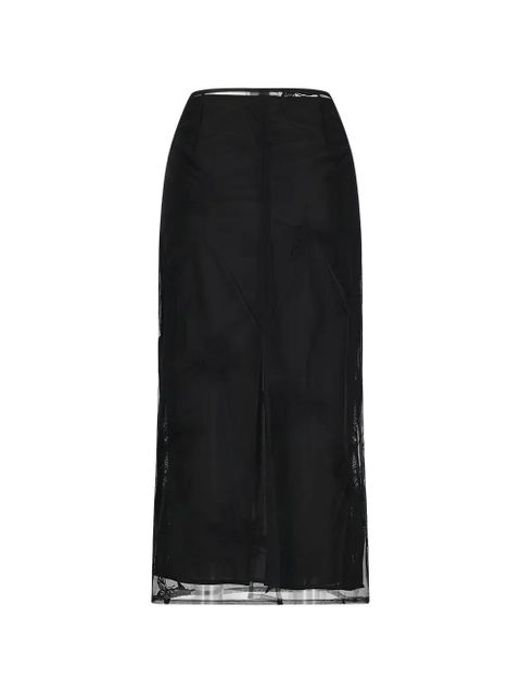 Blumarine butterfly embroidered midi skirt - Black - zdjęcie produktu nr 2
