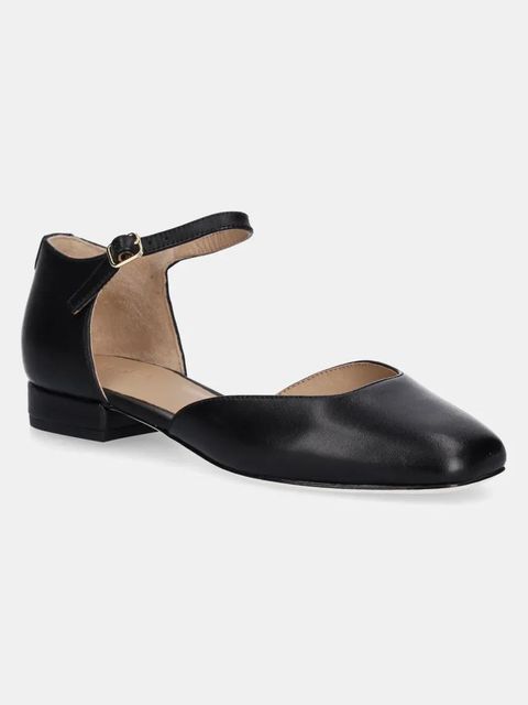 Lauren Ralph Lauren czółenka skórzane Emellie Mj kolor czarny na słupku 802961793001 - zdjęcie produktu nr 1