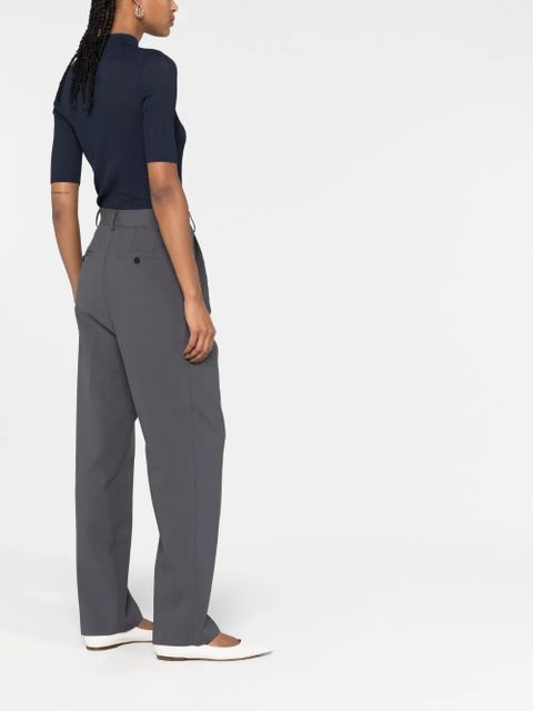 Tory Burch short-sleeve ribbed-knit top - Blue