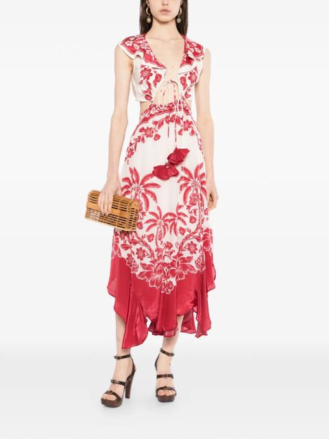 FARM Rio Guanacaste midi dress - Red - zdjęcie produktu nr 2