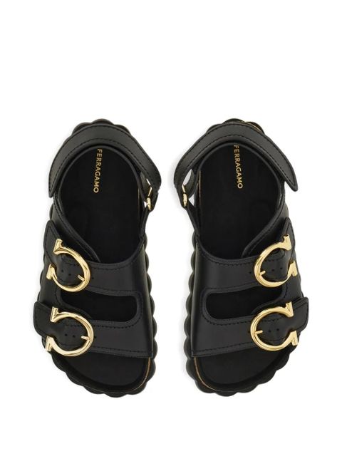 Ferragamo buckled leather sandals - Black