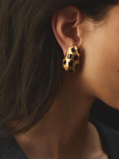 Jacquemus animal-print stud earrings - Gold