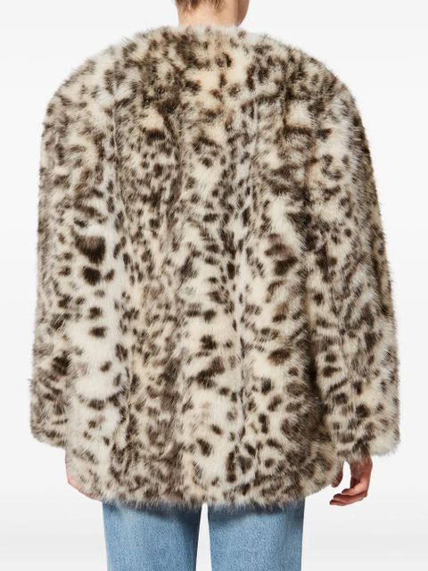 ISABEL MARANT Aglae animal-print coat - Neutrals