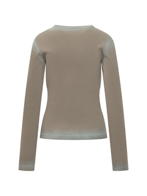 Off-White ribbed long-sleeved top - Neutrals - zdjęcie produktu nr 2