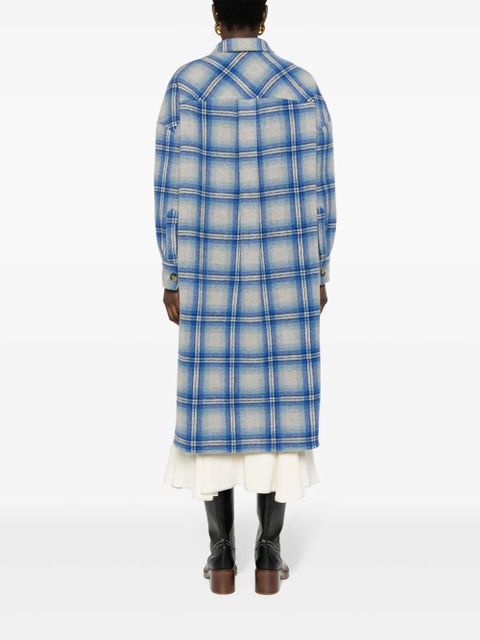 ISABEL MARANT Fontizi checked coat - Blue