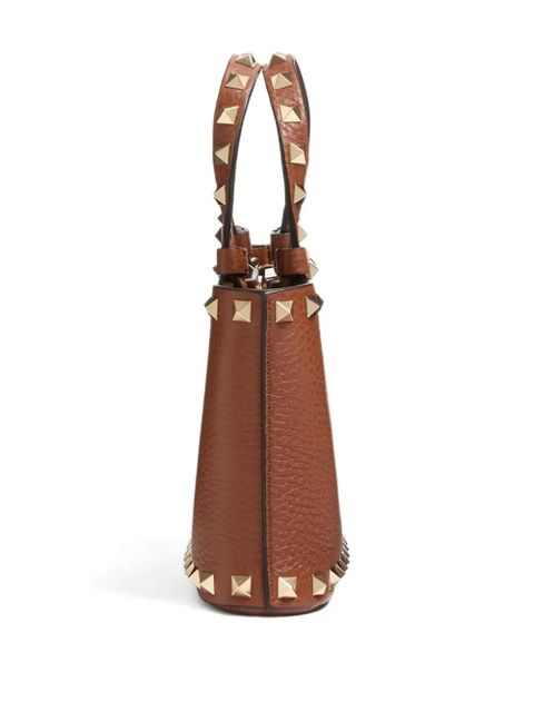 Valentino Garavani Mini Rockstud embellished tote bag - Brown
