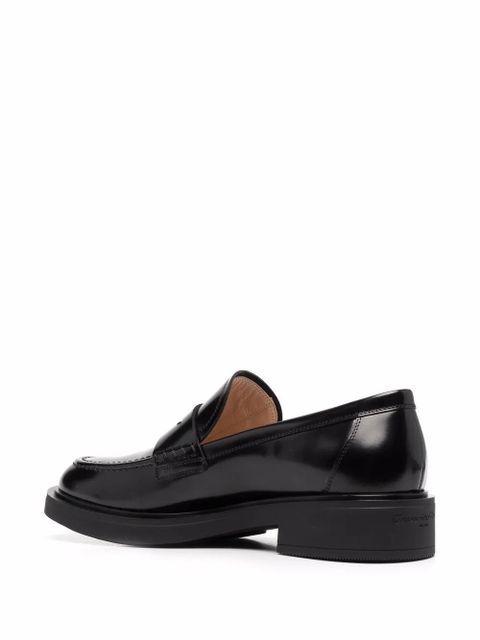 Gianvito Rossi Harris leather loafers - Black