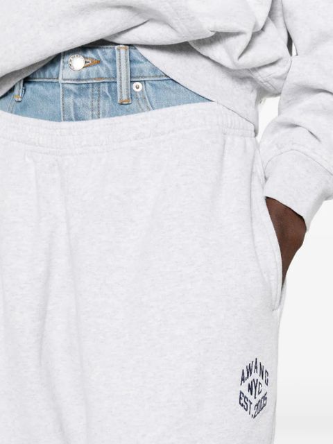 Alexander Wang logo-embroidered track pants - Grey