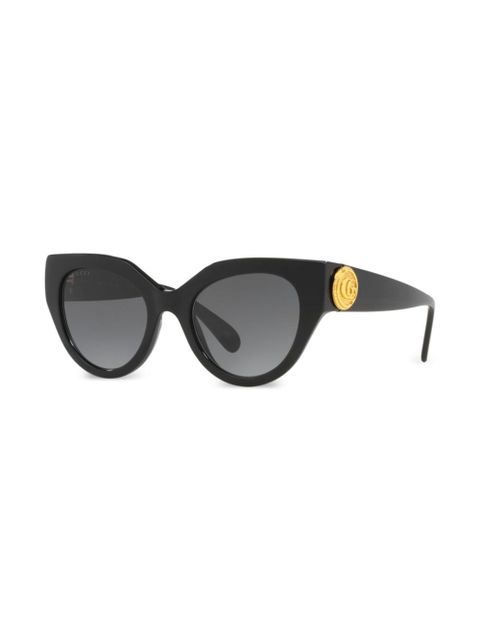Gucci Eyewear logo-plaque cat eye-frame sunglasses - Black