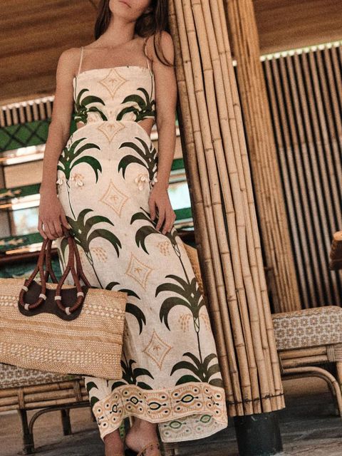 Johanna Ortiz Tactile Winds midi dress - Neutrals