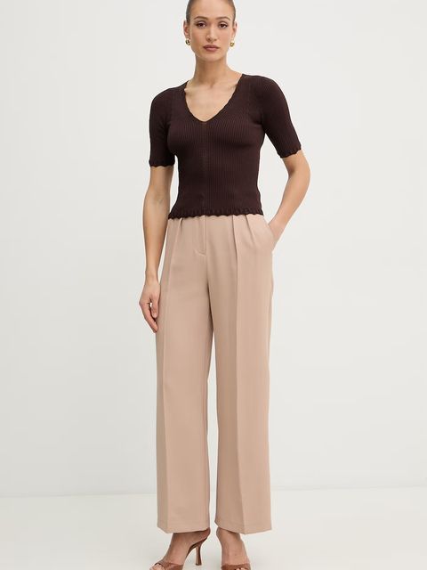 Twinset bluzka z falbanką damska z wiskozy - zdjęcie produktu nr 1