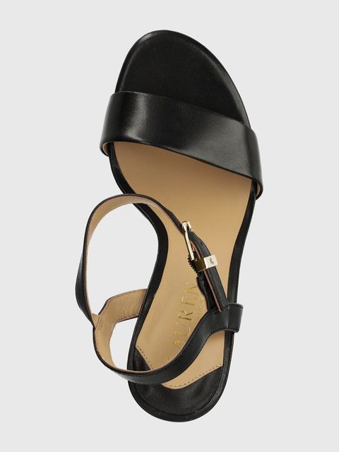 Lauren Ralph Lauren sandały skórzane Gwen kolor czarny 802940588001