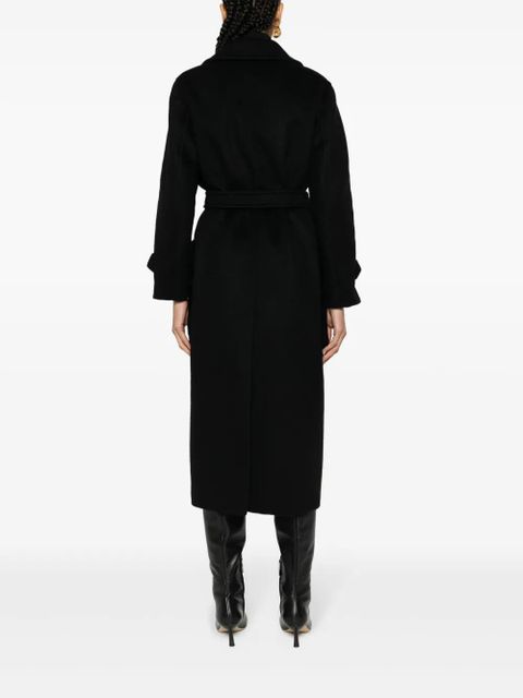 Max Mara Magia belted cashmere coat - Black
