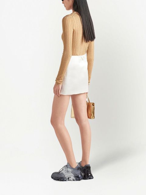 Prada V-neck lamé cardigan - Gold