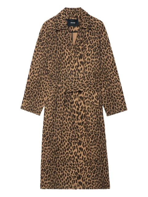 Zadig&Voltaire leopard-print belted coat - Neutrals - zdjęcie produktu nr 1