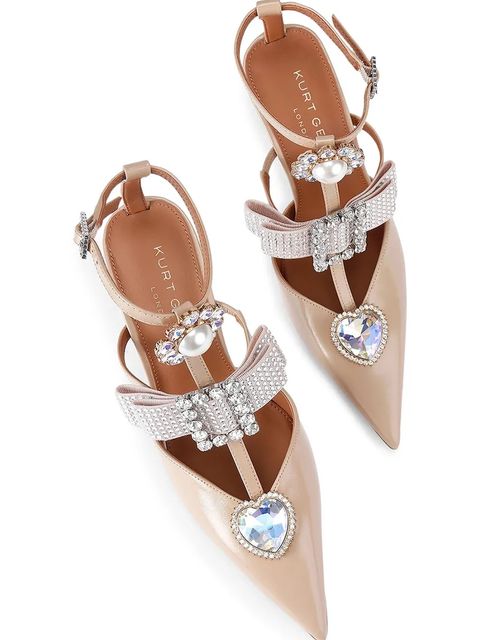 Kurt Geiger London szpilki skórzane Bow Point Gladiator Court - zdjęcie produktu nr 2