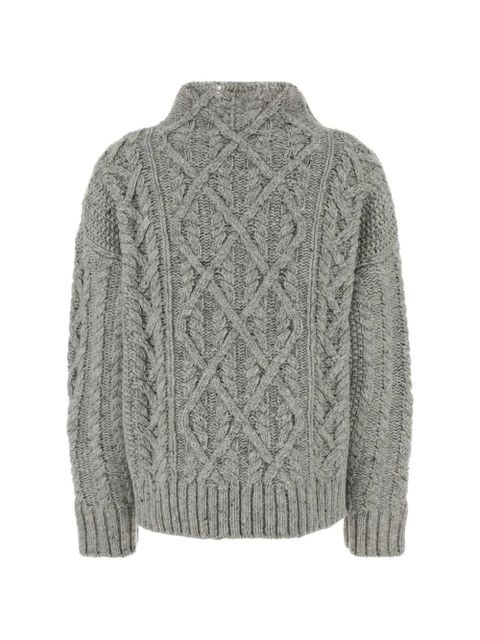 Jil Sander cable-knit wool sweater - Grey - zdjęcie produktu nr 2