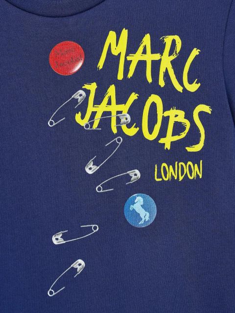 Marc Jacobs safety-pin print T-shirt - Blue