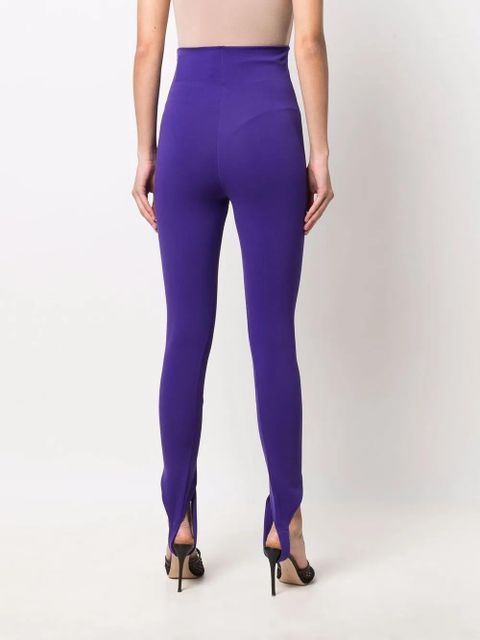 The Attico high-waisted stirrup leggings - Purple