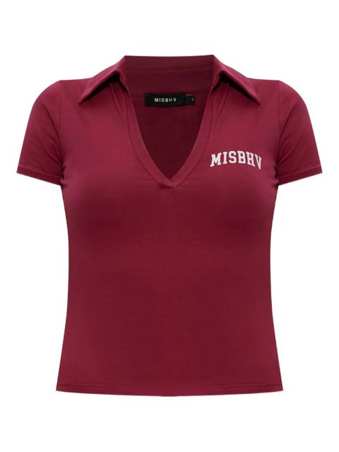 MISBHV V-neck logo top - Red - zdjęcie produktu nr 1