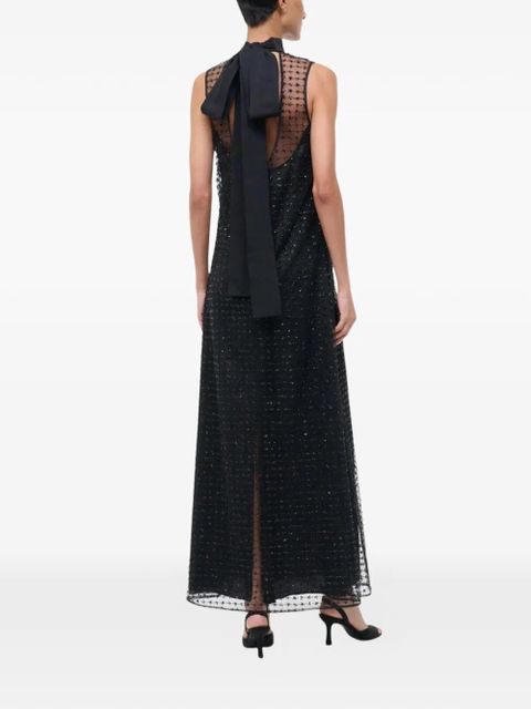 STAUD Albee turtleneck maxi dress - Black